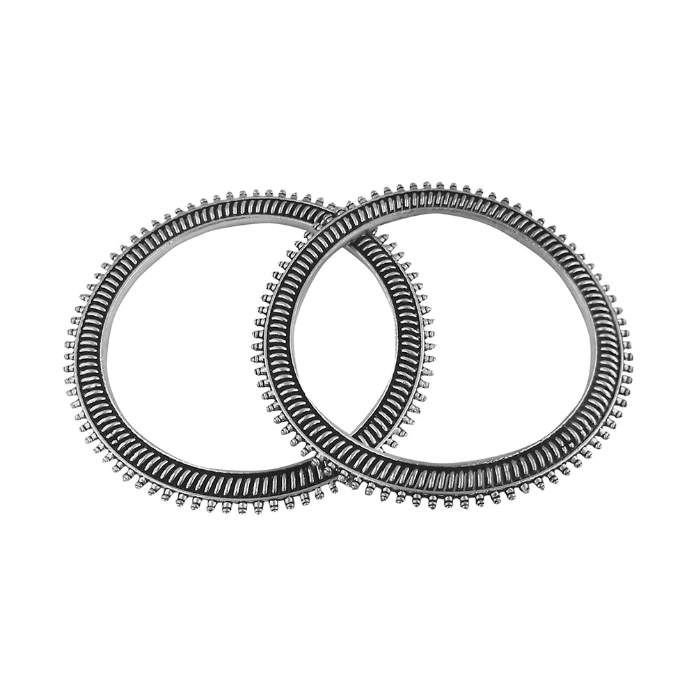 Urthn Oxidised Plated Bangles Set