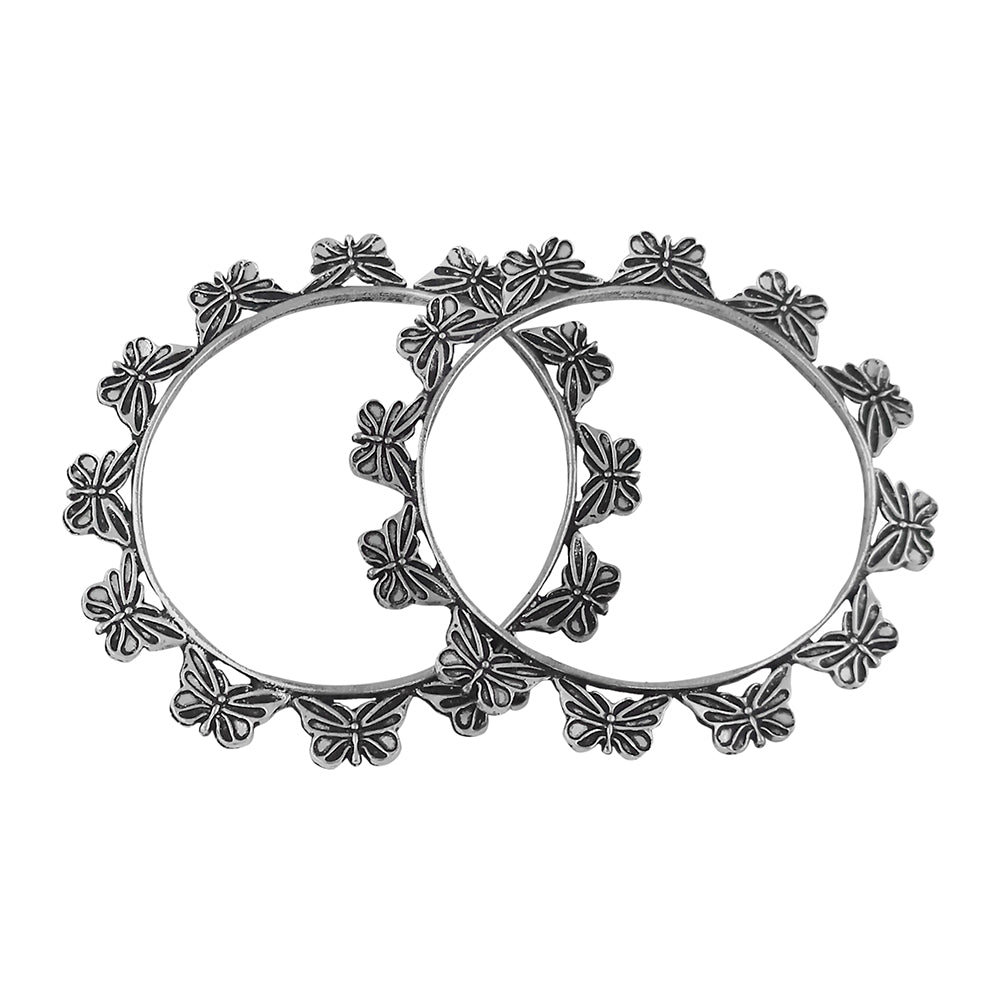 Urthn Oxidised Plated Bangles Set