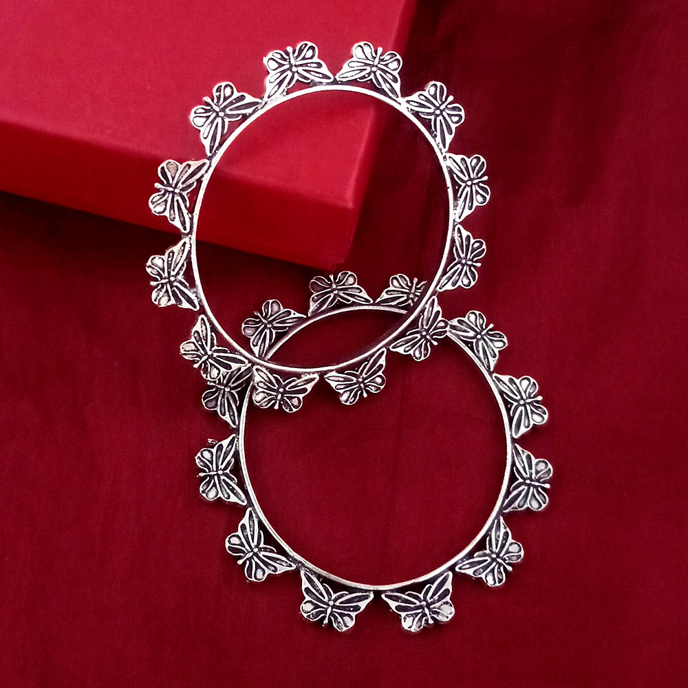 Urthn Oxidised Plated Bangles Set