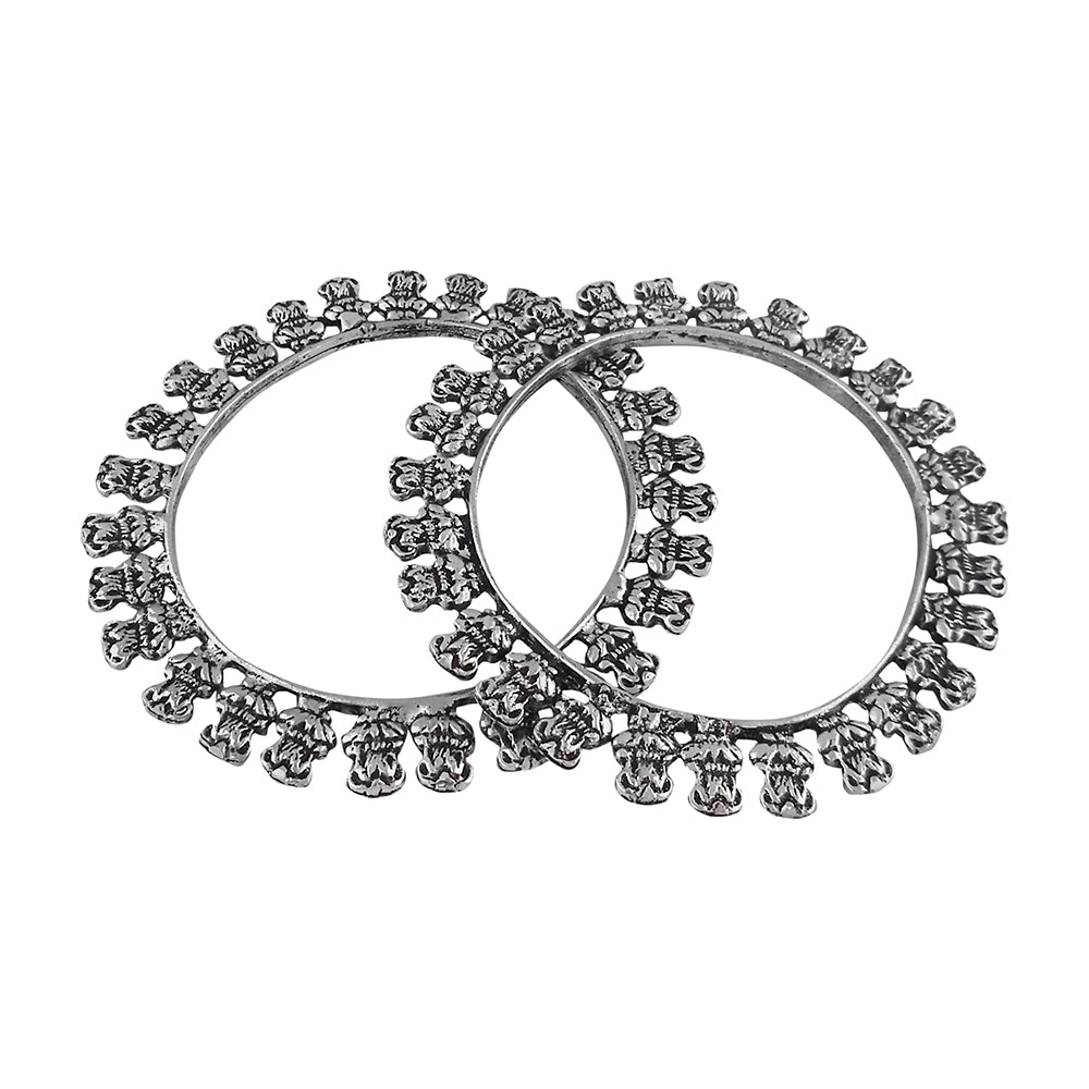 Urthn Oxidised Plated Bangles Set
