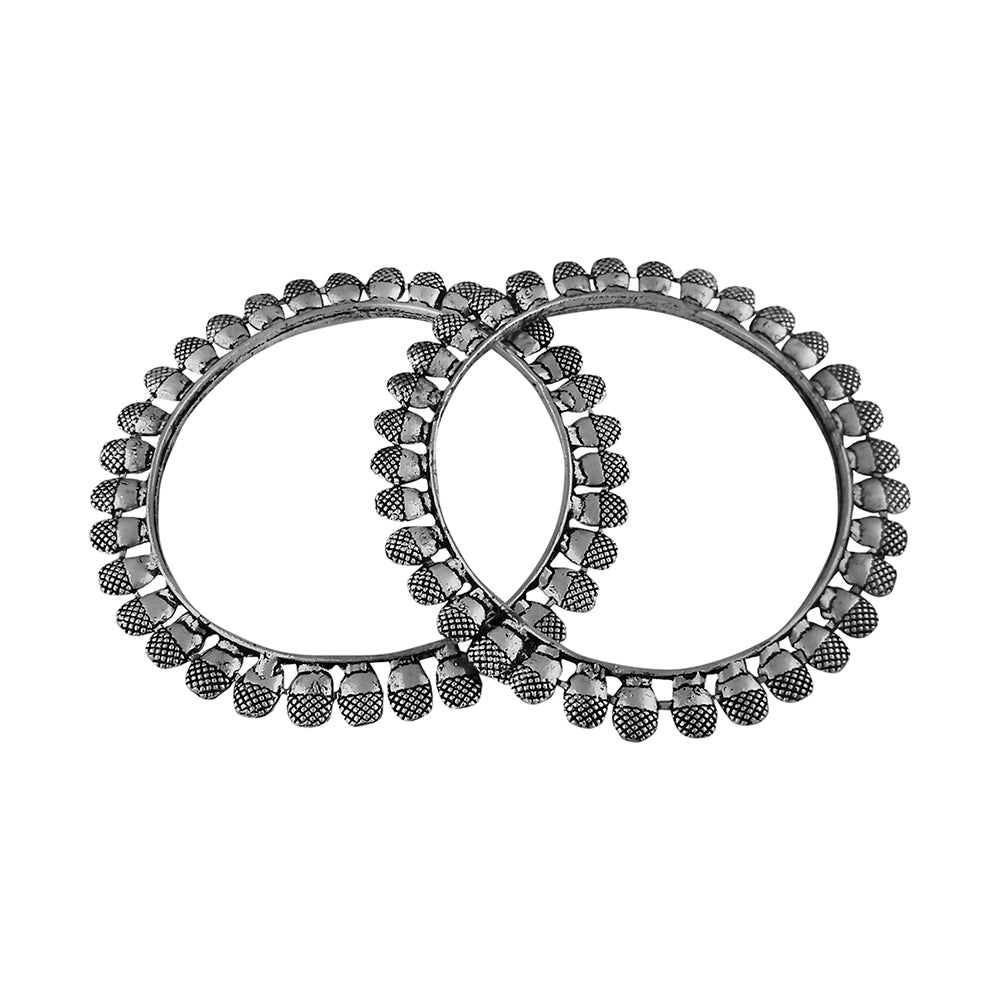 Urthn Oxidised Plated Bangles Set