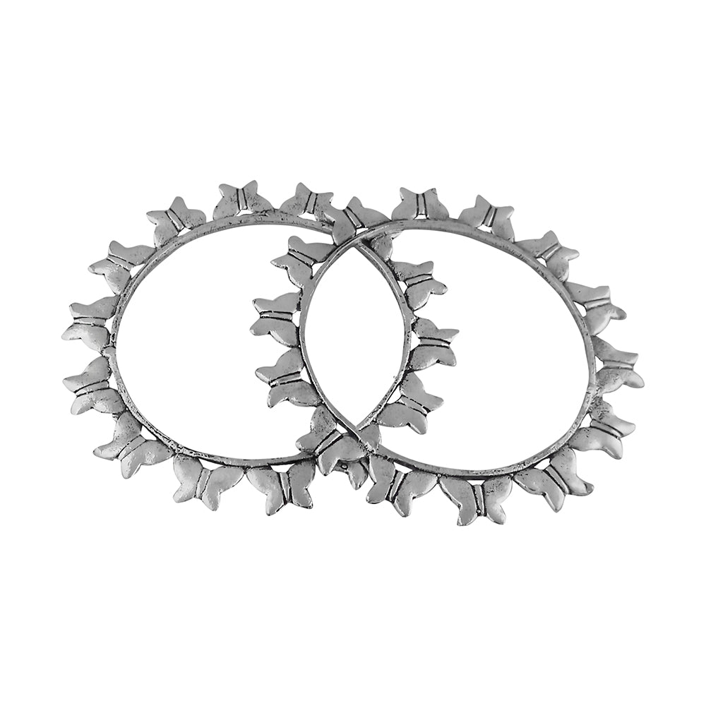 Urthn Oxidised Plated Bangles Set