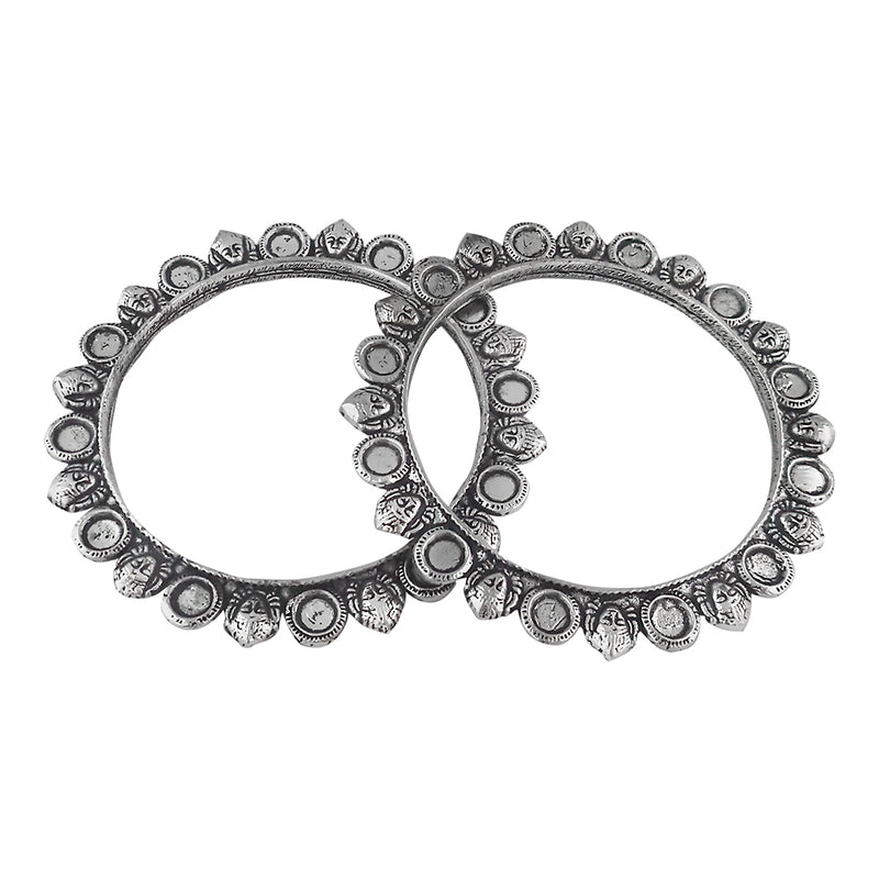 Urthn Oxidised Plated Bangles Set