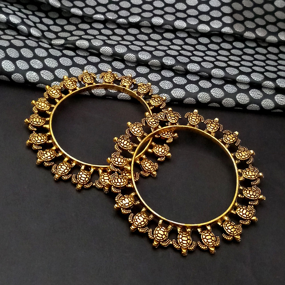 Urthn Gold Plated Turtle Design Bangles Set
