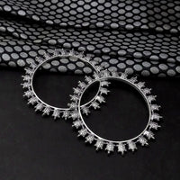 Urthn Oxidised Plated Turtle Design Bangles Set