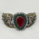 Urthn Austrian Stone Antique Gold Plated Kada - 1402502A