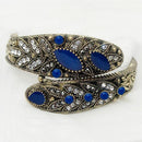 Urthn Antique Gold Plated Blue Austrian Stone Kada - 1402503C