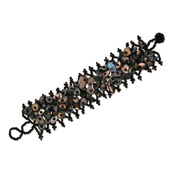 Urthn Black Beads Bracelet - 1402701D