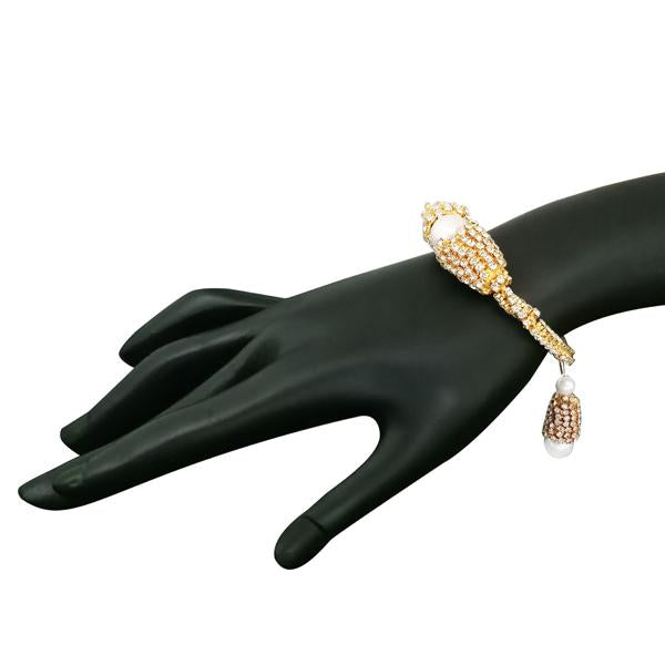 Kriaa Gold Plated Austrian Stone Bracelet