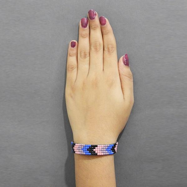 Urthn Multicolor Stone Silver Plated Bracelet - 1403004A