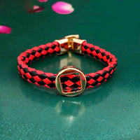 Urthn Artificial Leather Braided Wristband Bracelet