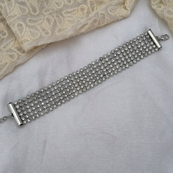 Kriaa Silver Plated Austrian Stone Bracelet