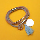 Urthn Three Tone Plated Fashion Magnetic Thread Bracelet - 1403550A