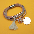 Urthn Three Tone Plated Fashion Magnetic Thread Bracelet - 1403550B
