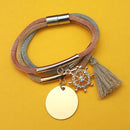 Urthn Three Tone Plated Fashion Magnetic Thread Bracelet - 1403550E