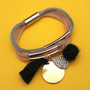 Urthn Three Tone Plated Fashion Magnetic Thread Bracelet - 1403551F