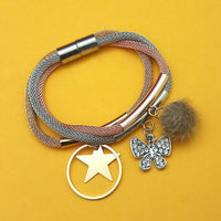 Urthn Three Tone Plated Fashion Magnetic Bracelet - 1403552F