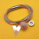 Urthn Three Tone Plated Fashion Magnetic Bracelet - 1403553C