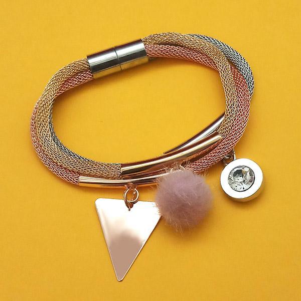 Urthn Three Tone Plated Fashion Magnetic Bracelet - 1403553C