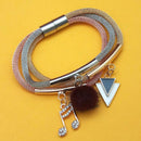 Urthn Three Tone Plated Fashion Magnetic Bracelet - 1403554A