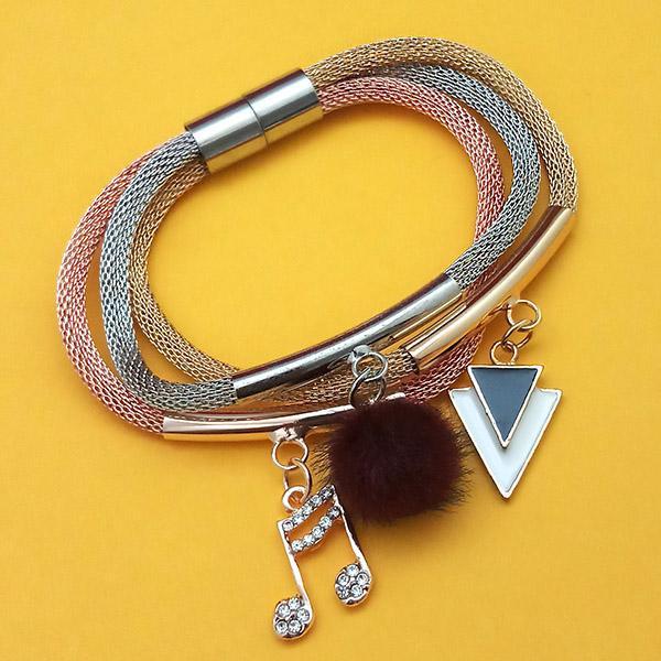 Urthn Three Tone Plated Fashion Magnetic Bracelet - 1403554A