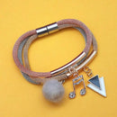 Urthn Three Tone Plated Fashion Magnetic Bracelet - 1403554D