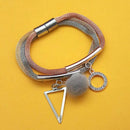 Urthn Three Tone Plated Fashion Magnetic Bracelet - 1403555D