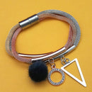 Urthn Three Tone Plated Fashion Magnetic Bracelet - 1403555F