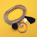 Urthn Three Tone Plated Fashion Magnetic Thread Bracelet - 1403556A