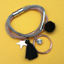 Urthn Three Tone Plated Fashion Magnetic Thread Bracelet - 1403556F