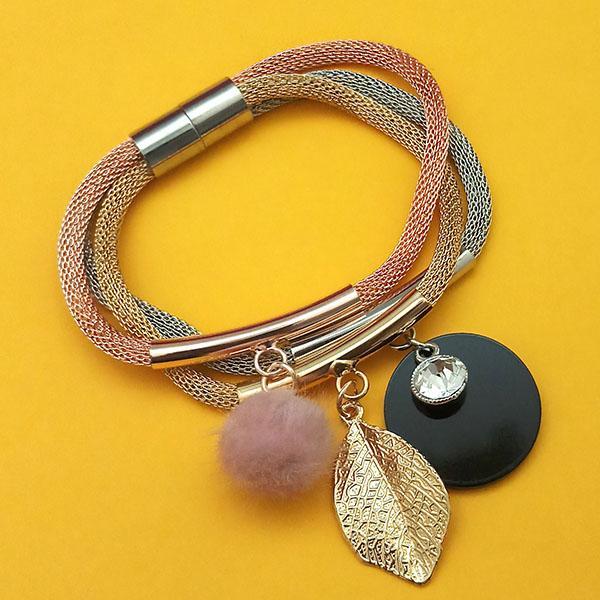 Urthn Three Tone Plated Fashion Magnetic Bracelet - 1403557E
