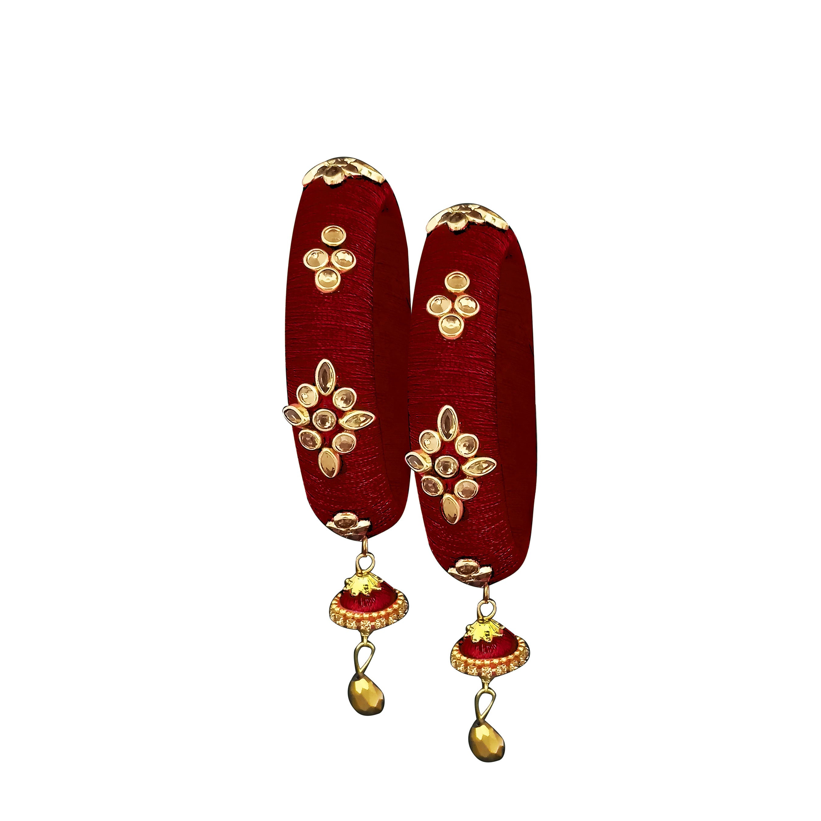 Sejal Green Color Austrian Stone Bangle Set  - 1403724A