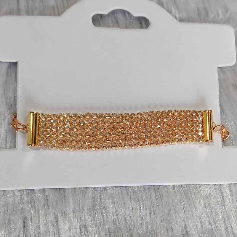 Kriaa Austrian Stone Gold & Silver Plated Bracelet