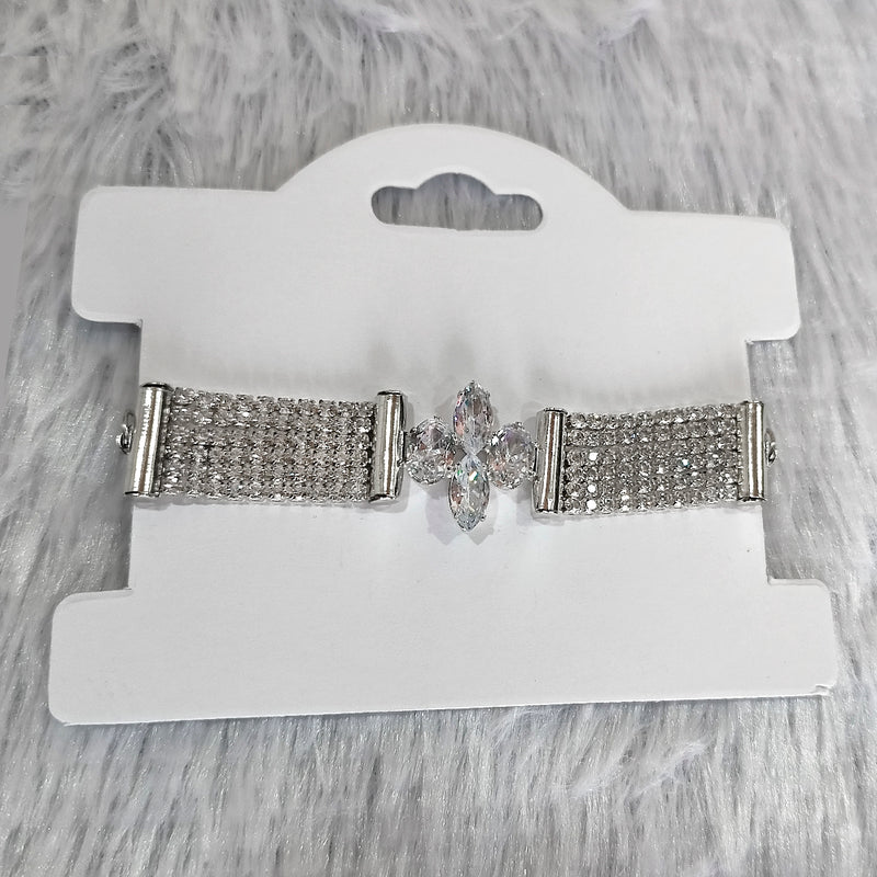 Kriaa Austrian Stone Gold & Silver Plated Bracelet