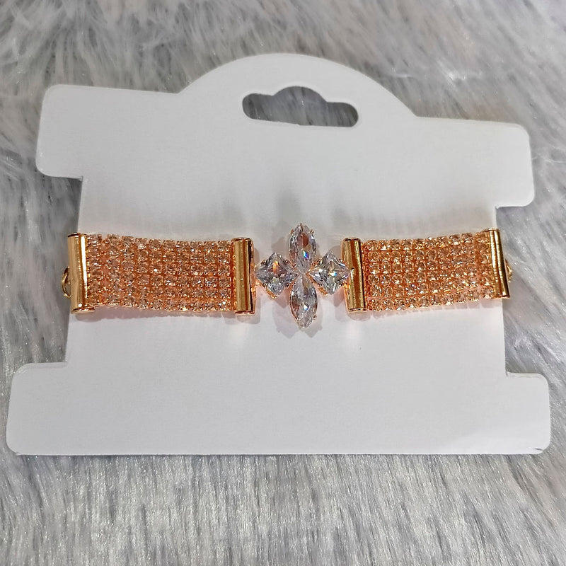 Kriaa Austrian Stone Gold & Silver Plated Bracelet