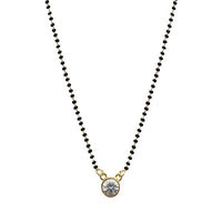 Kriaa Gold Plated White Austrian Mangalsutra - 1500680