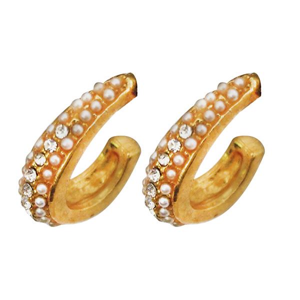 Kriaa Gold Plated Austrian Stone Stud Earrings - 1501327