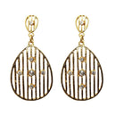 Kriaa Gold Plated Austrian Stone Dangler Earrings - 1501329