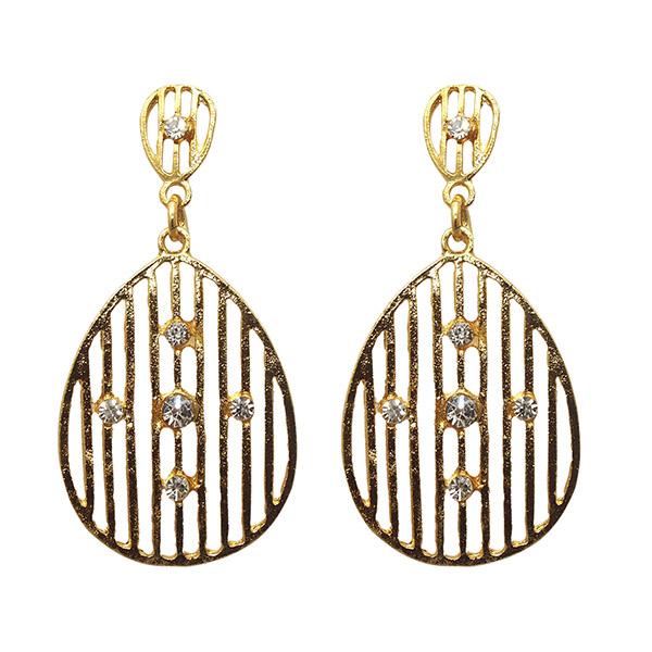 Kriaa Gold Plated Austrian Stone Dangler Earrings - 1501329