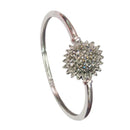 Kriaa Silver Plated Austrian Stone Floral Design Kada - 1501405