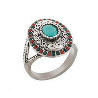 Urthn Resin Stone Rhodium Plated Ring - 1501843B_19