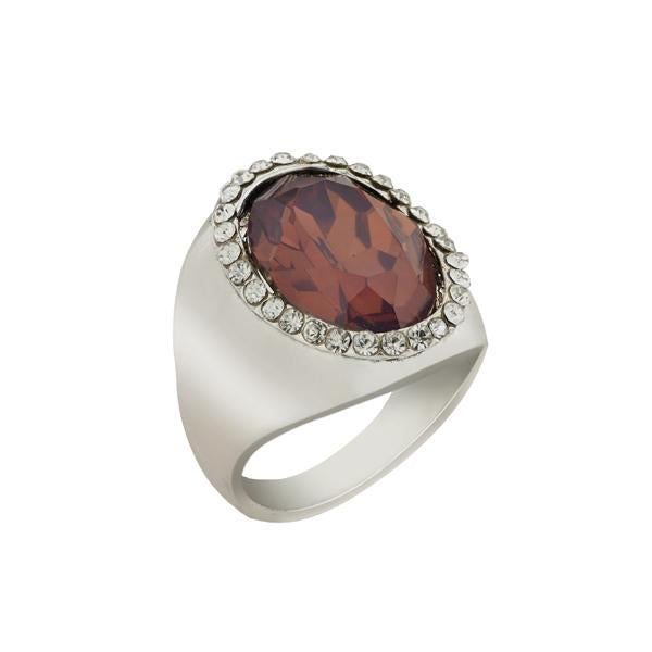 Urthn Brown Stone Silver Plated Ring - 1501845_17