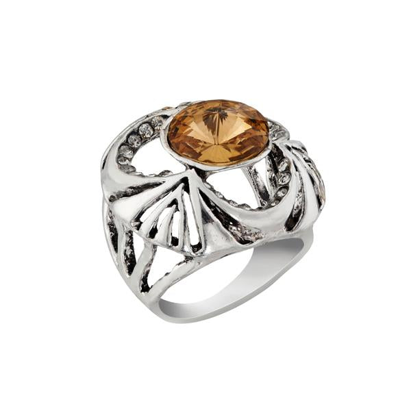 Urthn Brown Stone Silver Plated Ring - 1501851_18