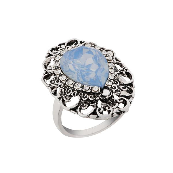 Urthn Silver Plated Blue Stone Ring - 1501852_17