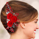 Apurva Pearls Stone Silver Plated Pearl Floral Hair Brooch - 1502011A