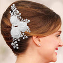 Apurva Pearls Floral Design Stone Silver Plated Hair Brooch - 1502011B