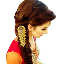 Apurva Pearls Austrian Stone Gold Plated Hair Brooch - 1502022C