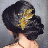 Apurva Pearls Stone Gold Plated Hair Brooch - 1502028B