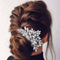 Apurva Pearls Stone Pearl Rhodium Plated Hair Brooch - 1502057A