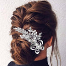 Apurva Pearls Stone Pearl Rhodium Plated Butterfly Hair Brooch - 1502058A